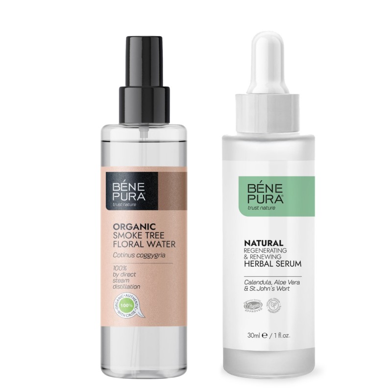 Bio Škumpy vlasatej Kvetová voda a Regeneračné sérum na tvár - GMC