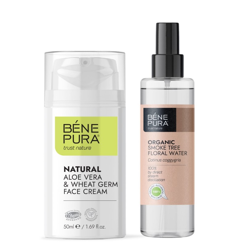 Bio Škumpy vlasatej Kvetová voda a Aloe Vera krém na tvár - GMC