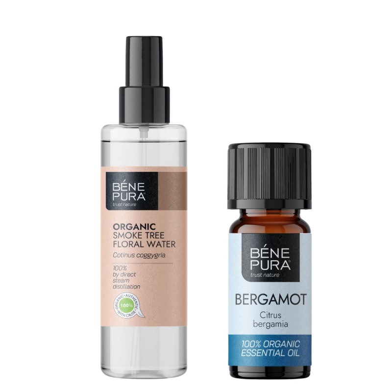 Bio Škumpy vlasatej Kvetová voda a Bio Bergamot Esenciálny olej - Porovnanie produktov