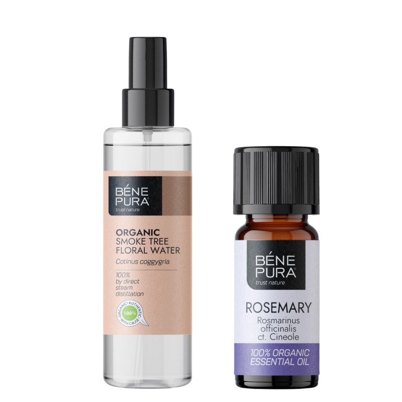 Bio Škumpy vlasatej Kvetová voda a Bio Rozmarín Cineol Esenciálny olej - GMC