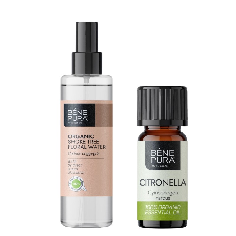 Bio Škumpy vlasatej Kvetová voda a Bio Citronella Esenciálny olej - GMC