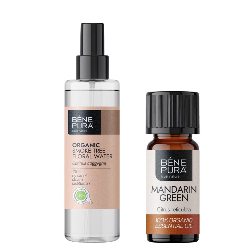 Bio Škumpy vlasatej Kvetová voda a Bio Mandarínka Esenciálny olej - GMC