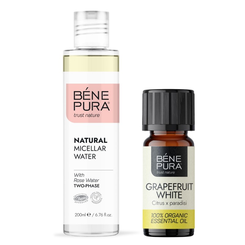 Micelárna voda a Bio Biely Grapefruit Esenciálny olej - GMC