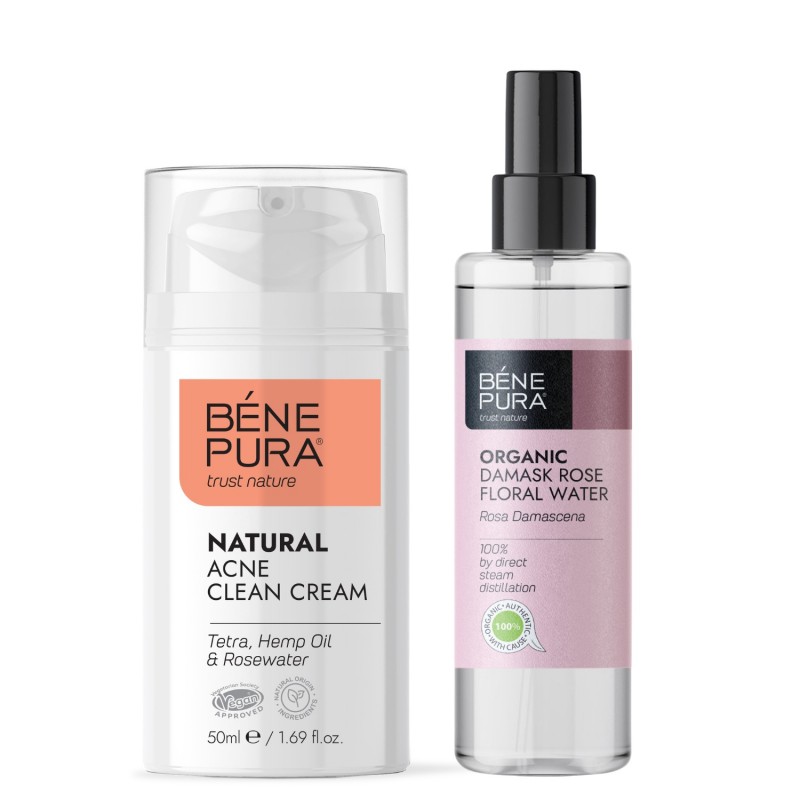 Krém na tvár proti akné a Bio Damašská Ruža Ružová voda - GMC