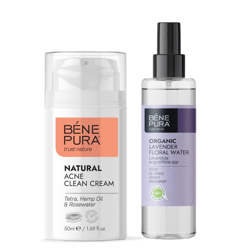 Krém na tvár proti akné a Bio Levanduľová Kvetová voda - GMC