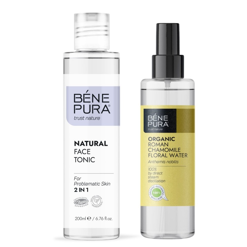 Tonikum na tvár pre problematickú pleť a Bio Harmančekova Kvetová voda - GMC