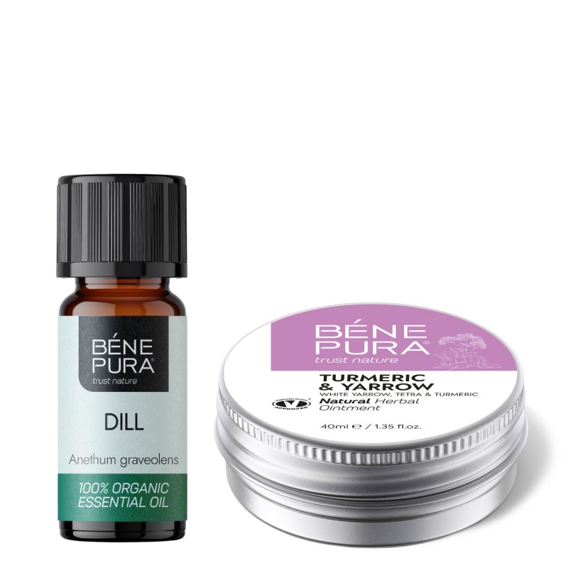 Masť na Hemoroidy s Rebríkom Bielym, Tetrou a Kurkumou a Bio Kôpor Esenciálny olej - GMC