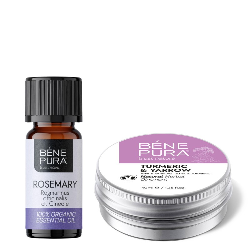 Masť na Hemoroidy s Rebríkom Bielym, Tetrou a Kurkumou a Bio Rozmarín Cineol Esenciálny olej - GMC