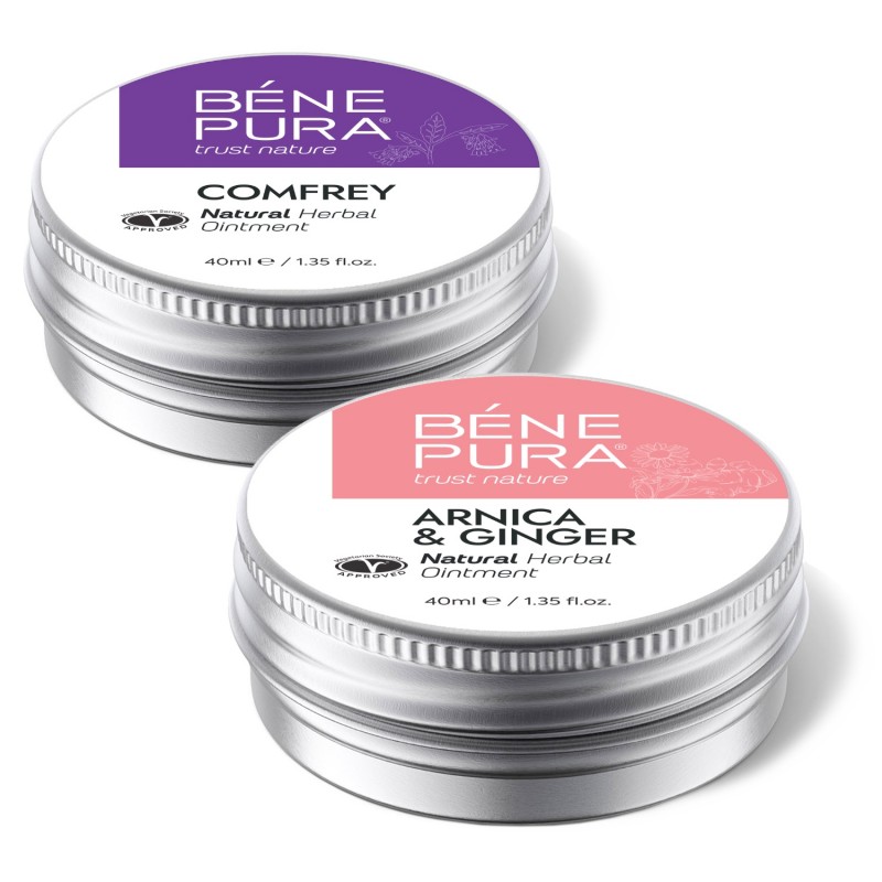 Masť na Kĺby s Kostihojom a Masť na Modriny a Opuchy s Arnika a Zázvorom - GMC