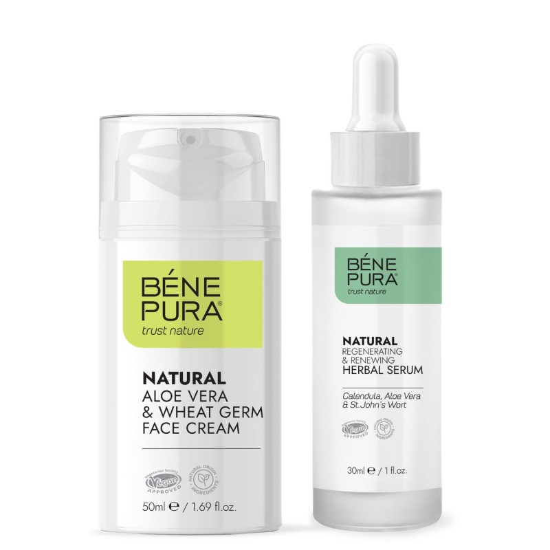 Regeneračné sérum na tvár a Aloe Vera krém na tvár - GMC