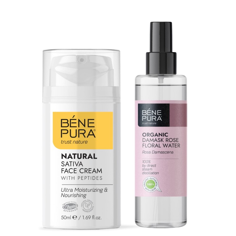 Hydratačný krém na tvár a Bio Damašská Ruža Ružová voda - GMC