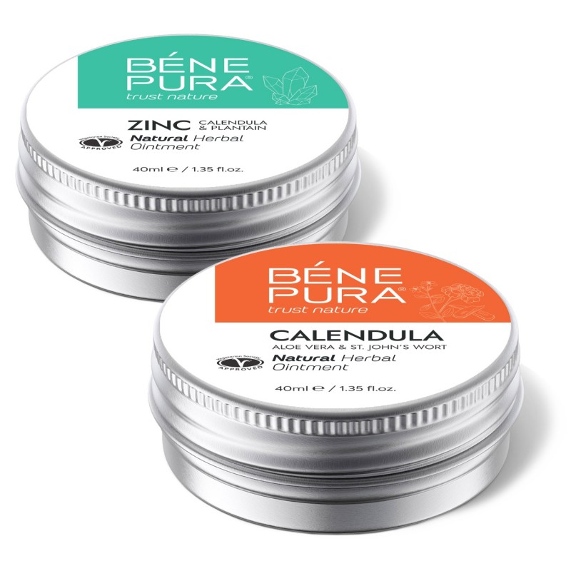 Masť na Svrbenie Pokožky s Oxidom Zinočnatým a Masť na Popáleniny a Rany s Nechtíkom, Aloe Vera a Lubovníkom Bodkovaným - Porovnanie produktov