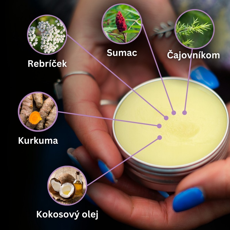 2x Masť na Hemoroidy s Rebríkom Bielym, Tetrou a Kurkumou - 40ml