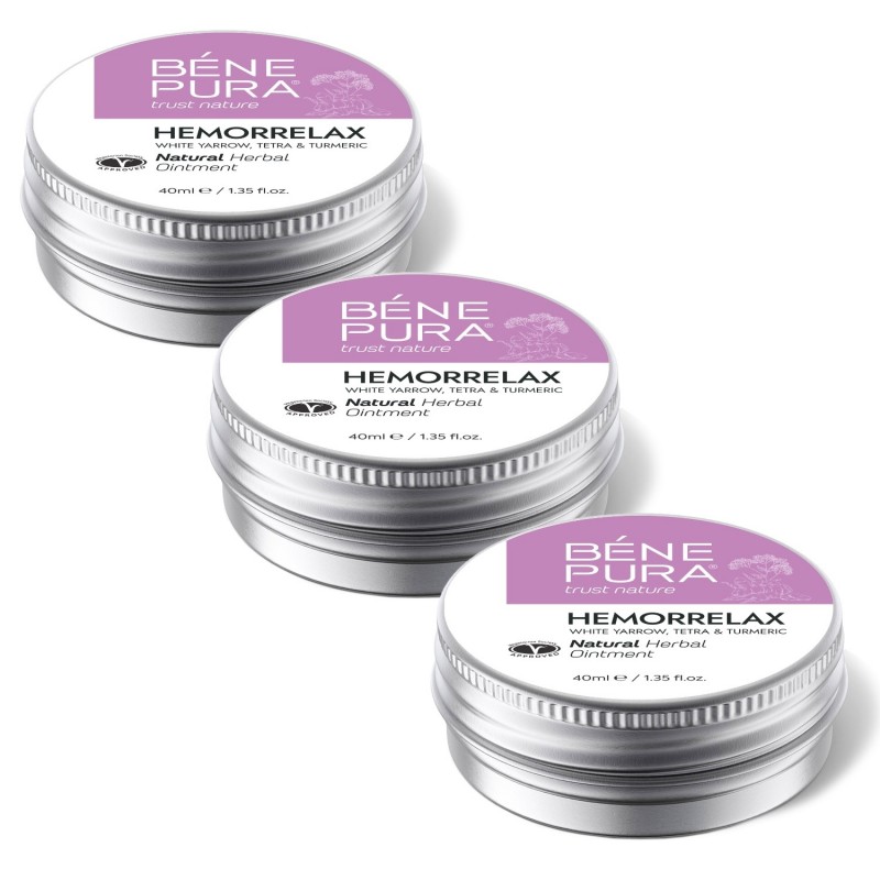 3x Masť na Hemoroidy s Rebríkom Bielym, Tetrou a Kurkumou - 40ml - Sets