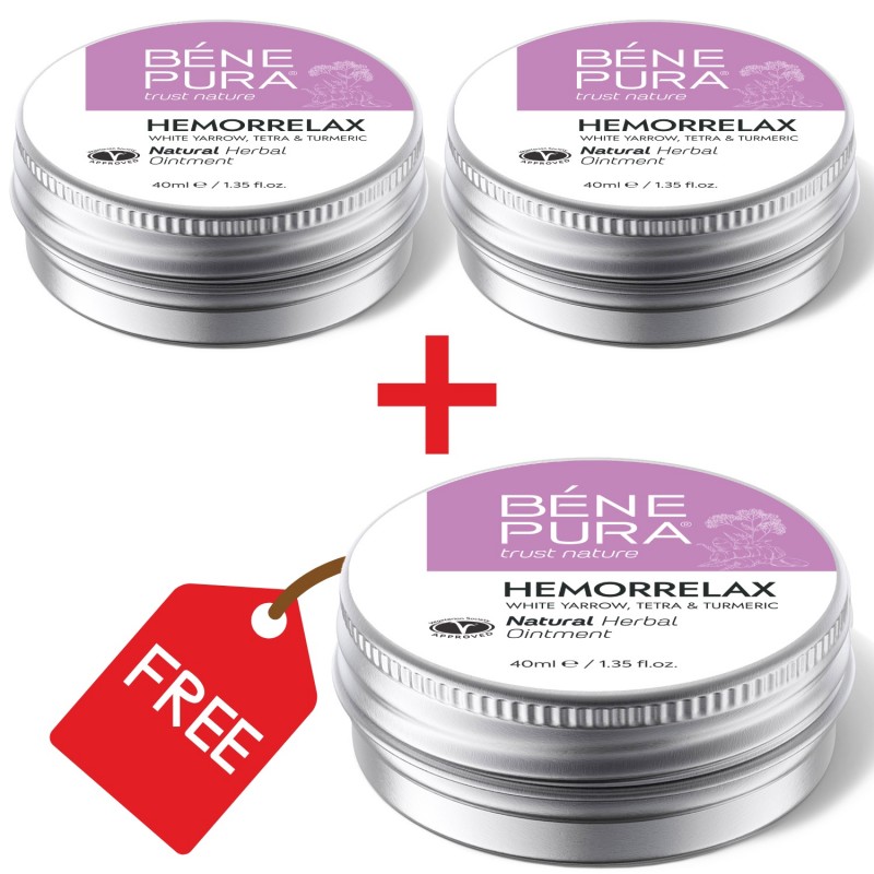 3x Masť na Hemoroidy s Rebríkom Bielym, Tetrou a Kurkumou - 40ml - 